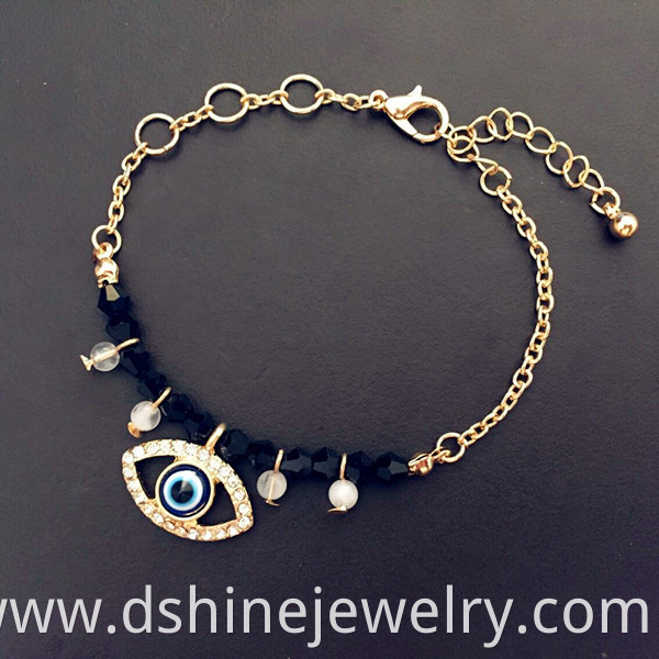 Chain Evil Eye Gold Bracelet